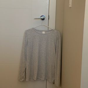 Plain grey lightweight long sleeve